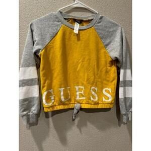 Guess Kids Yellow Colorblock Sweatshirt Size S